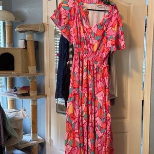 Colorful Floral Women's Maxi Dress